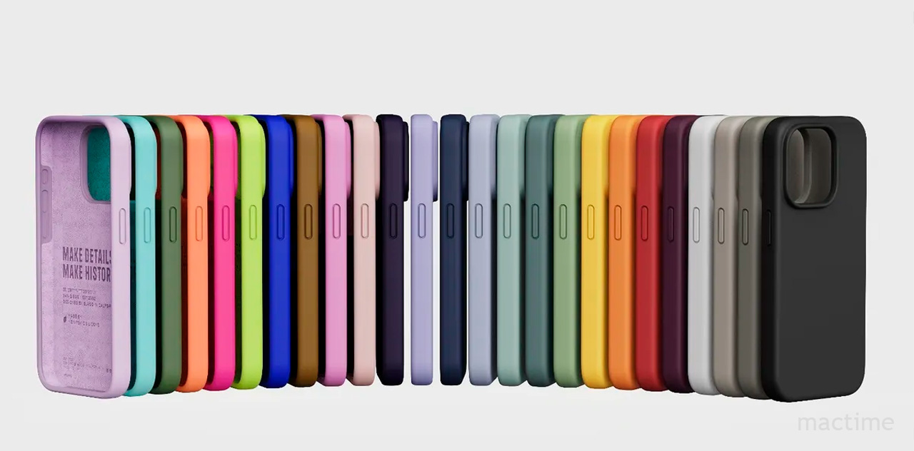 Разнообразие цветов чехла-накладки Elago Soft silicone (Liquid) для iPhone 15 Pro Max